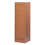Classeur  rideau merisier 8 tablettes 1 kit ds serrure l 41, 4 h 140, 4 p 44 cm