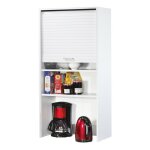 Beaux meubles pas chers - meuble de cuisine haut blanc 3 tablettes 1 rideau l 60 h 123. 6 p 35 cm Beaux meubles pas chers - meuble de cuisine haut blanc 3 tablettes 1 rideau l 60 h 123. 6 p 35 cm