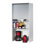 Beaux meubles pas chers - meuble haut de cuisine imitation alu 3 etagres 60 x 123, 6 x 35 cm