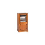 Beaux meubles pas chers - meuble hifi plateau relevable en finition merisier - florie