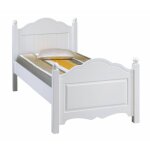 Beaux meubles pas chers - lit blanc 1 place pour couchage 90 x 190 cm l 99 h 100 p 198 cm - blanc