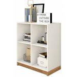 Beaux meubles pas chers - rayonnage blanc 4 niches l 68 h 76 p 36 cm