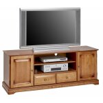 Beaux meubles pas chers - meuble tv 60 pouces merisier 2 portes 2 tiroirs - marron