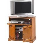 Beaux meubles pas chers - meuble tv plateau pivotant 2 portes merisier - marron