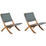 Lot de 2 fauteuils bas de jardin verone vert