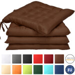 Lot de 4 galettes de chaise lea marron - beautissu