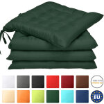 Lot de 4 galettes de chaise lea vert fonc - beautissu