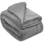 Beautissu alina plaid sherpa plaid doux xxl200cm, 150cm, gris clair