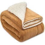 Beautissu - alina plaid sherpa plaid doux xxl 240cm, 220cm, beige - blanc