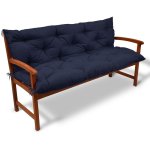 Coussin pour banc de jardin flair br bleu fonc�, 100x100x10cm - beautissu