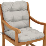 Coussin flair nl - pour chaise fauteuil de jardin terrasse 100x50x8 cm gris clair - beautissu