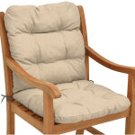 Coussin flair nl - pour chaise fauteuil de jardin terrasse 100x50x8 cm nature - beautissu