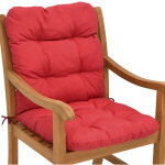 Coussin flair nl - pour chaise fauteuil de jardin terrasse 100x50x8 cm rouge - beautissu