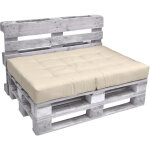 Beautissu ? coussin palette �pais 120x80x15cm ? housse polaire douce ? garnissage mousse 25kg / m� ? ...