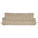 Beautissu - ensemble pour balancelle : banquette + coussins accoudoirs flair hs nature