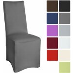 Housse de chaise stretch - mod�le leona anthrazit, 95x45x45 cm - beautissu