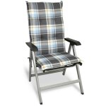 Matelas coussin pour chaise fauteuil de jardin terrasse 120x50x6cm bleu - beautissu