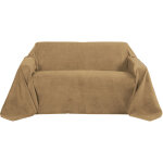 Beautissu - romantica couverture - plaid marron clair, 280x210x1 cm