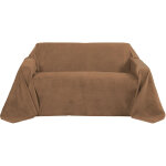 Beautissu - romantica couverture - plaid marron fonc�, 280x210x1 cm