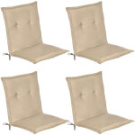 Set de 4 matelas coussin pour chaise fauteuil de jardin terrasse loft nl 100x50x6 cm nature - beautissu ...