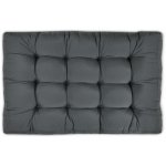 Style coussins pour canape euro palette - assise, banquette graphite, 120x80x15 cm - beautissu