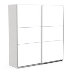 Armoire de diff�rentes tailles � portes coulissantes adapta - blanc - largeur - 200 cm