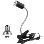 Beijiyi - 1 ampoules uva uvb 50w, lampe reptiles lampe tortue terrestre chauffante avec base longue 360�rotati ...