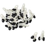 Beijiyi - 30pcs glisseur rail rideaux roulette crochet roue rideaux coulissant poulie pour fen�tre voilage ...
