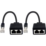 Beijiyi - adaptateur rj45 1 m�le vers 2 femelles pour extension de c�ble ethernet lan (utiliser simultan�ment) ...