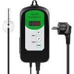 Beijiyi - contr�leur de thermostat digital heat mat pour la germination des graines, les reptiles et ...