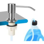 Beijiyi - distributeur de savon pour �vier de cuisine pompe de comptoir en inox bross� avec tube en silicone ...