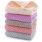 Beijiyi - essuie - mains - ensemble de 5 serviettes de cuisine - serviette suspendue en molleton de corail ...