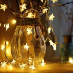 Beijiyi - guirlande lumineuse de �toile, 6m 40 pcs led � piles fairy lights pour no�l chambre chambre ...