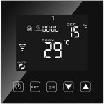 Beijiyi - intelligent thermostat wifi connect� pour chaudiere / chauffage au sol � eau 3a filaire alexa ...