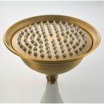 Beijiyi - pommeau de douche r�tro, pomme de douche � pluie ronde antique de 8 pouces, douche trompette ...