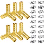 Beijiyi - raccord en laiton de tuyau raccord pneumatique 10mm, 6 pi�ces connecteur de tuyau en laiton ...