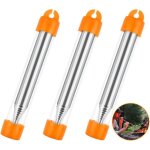 Beijiyi - soufflet de poche 3 pi�ces tube de feu poche en acier inoxyable tube de feu � souffler de survie ...