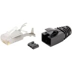 Bel stewart connectors - fiche modulaire m�le blind�e cat 6 ss - 39200 - 011 rj45 m�le, droit p�le: 8p8c ...