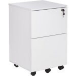 Armoire de rangement blanche � 2 tiroirs caisson de bureau bois d'ing�nierie johnson