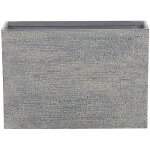 Bac � fleur rectangulaire gris 29 x 70 x 50 cm en pierre et r�sine avec trou de drainage pour jardin ...