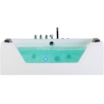 Beliani - baignoire balno 150 cm en acrylique sanitaire blanc  led sous - marines samana