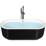 Beliani - baignoire moderne en acrylique autoportante ovale mat noire pinel