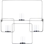 Beliani - bougeoir chandelier moderne en forme de carr�s m�tal noir 65 cm accessoire d�coratif palawan ...