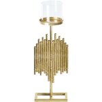 Beliani - bougeoir dor chandelle en mtal en forme d'orgue 53 cm accessoire dcoratif nias