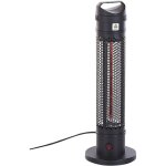 Beliani - chauffage lectrique autoportant pour extrieur 1000 w en aluminium et synthtique noir bromo ...