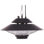 Beliani - chauffage lectrique suspendu pour extrieur 1500 w en aluminium et synthtique noir merapi ...