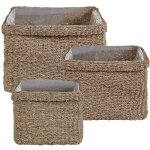 Beliani - ensemble de 3 jardinières tissées en herbes marines naturelles accessoires rivuline Beliani - ensemble de 3 jardinières tissées en herbes marines naturelles accessoires rivuline