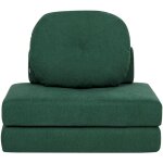 Beliani - fauteuil 1 place pliable canap - lit d'invit moderne minimaliste avec coussins en tissu vert ...