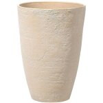 Haut cache - pot beige en forme de vase 43 x 43 x 60 cm robuste en pierre et polyr�sine, pot de fleurs ...