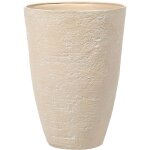 Haut cache - pot beige en forme de vase 51 x 51 x 71 cm robuste en pierre et polyr�sine, pot de fleurs ...